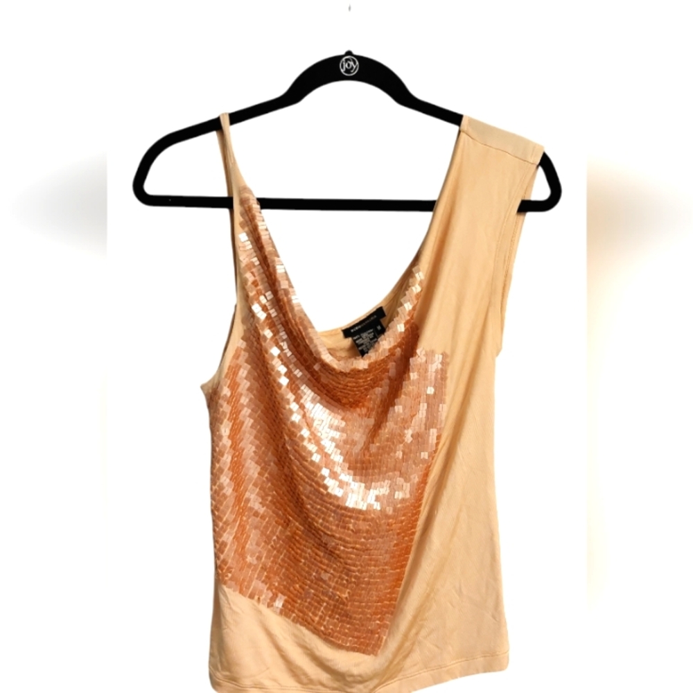 Bcbgmaxazria Beige sequined Top